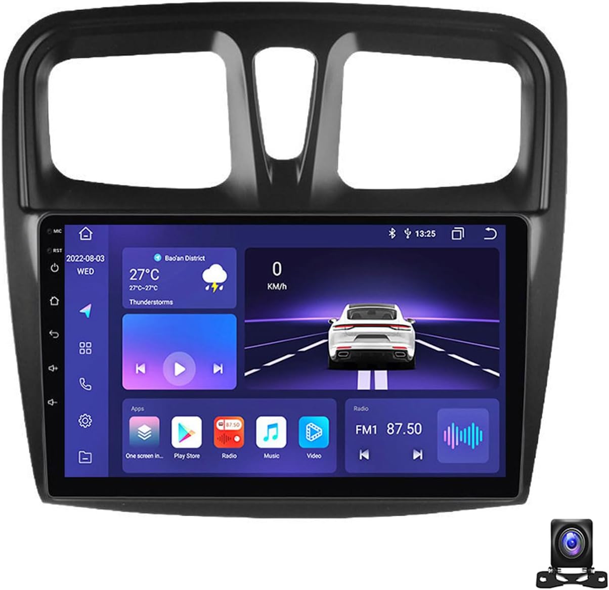 9 Inch Car Stereo Double Din Radio Compatible with Renault Logan 2014~2019 Car Multimedia Navigation Compatible with Carplay Android Auto, Navigation, SWC, Backup Camera,M800S 8G+256G