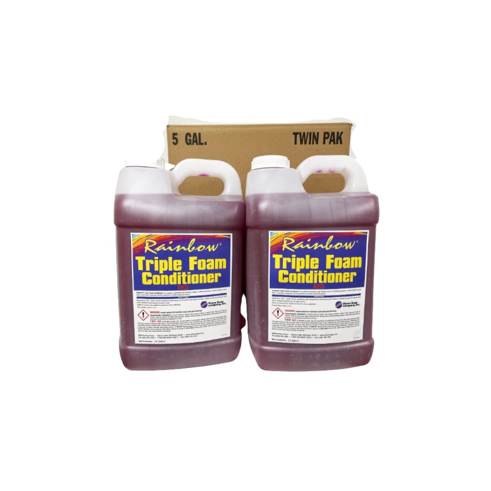 Rainbow Triple Foam Conditioner for Self Service Car Washes, Red, 2.5 Gallon Two Pack, Three Colors Available