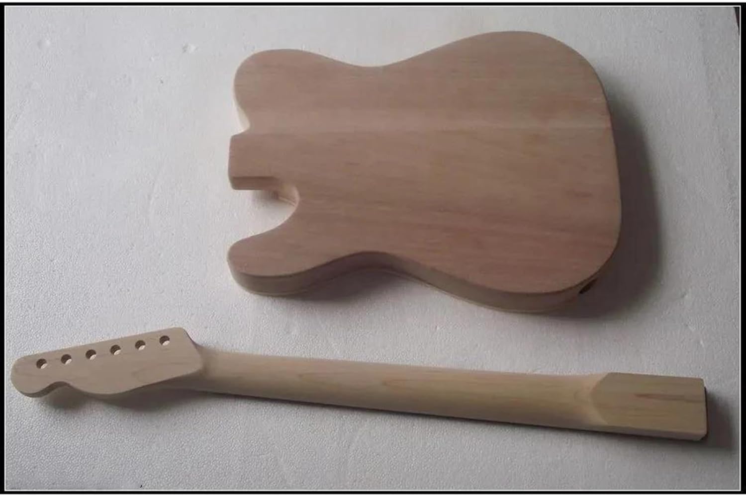 Guitar Body Guitar Replacement Parts Set Unfinished DIY Electric Guitar Body With Neck