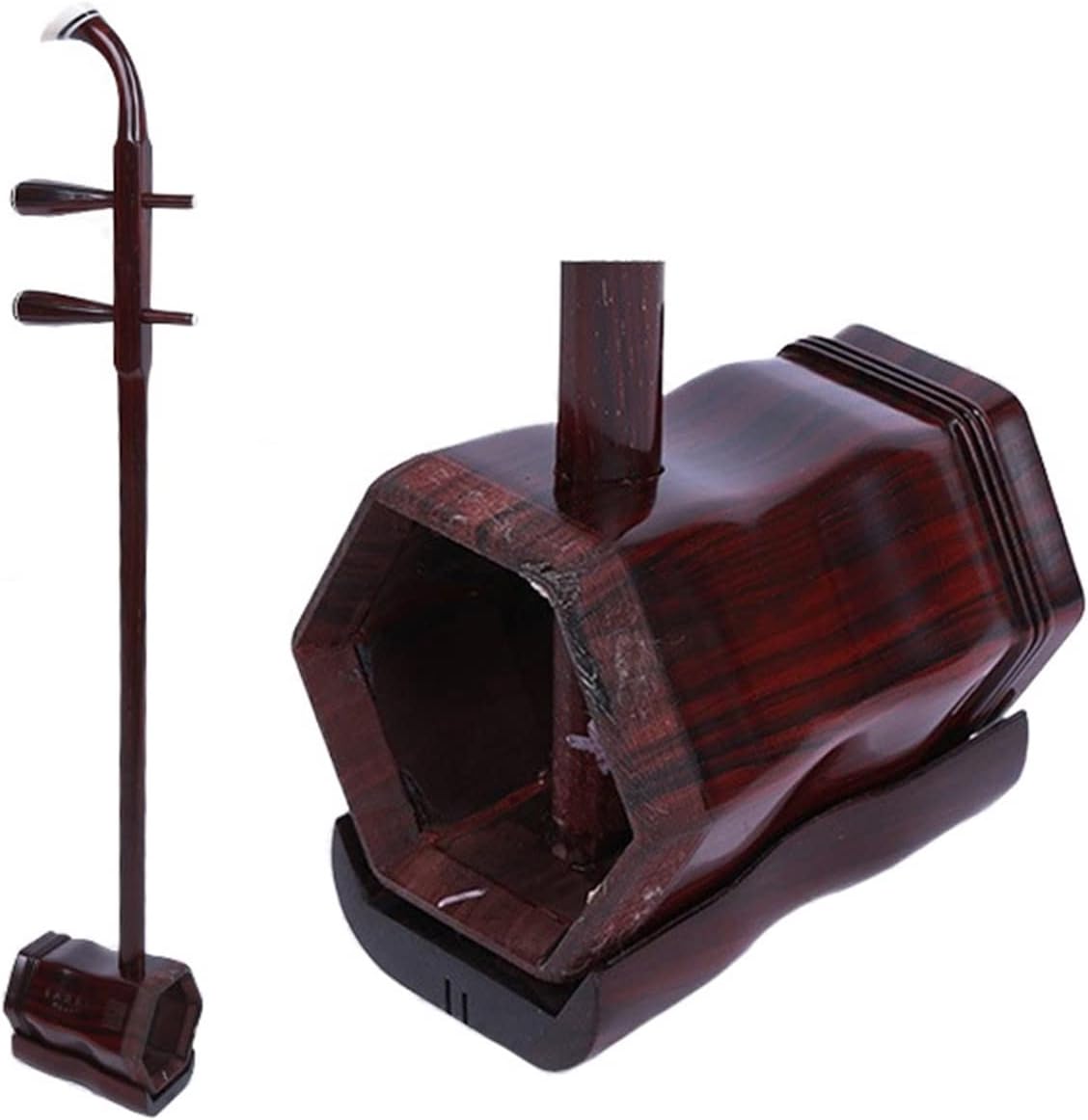FLFL 2-String Violin Erhu Log Color Traditional Stringed Musical Instrument Beginners Erhu