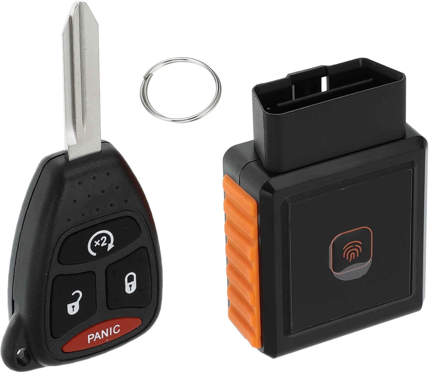 ACROPIX KOBDT04A Keyless Entry Remote Key Fob for Dodge Dakota 2005-2011 315Mhz Replacement Car Control Key Kit DIY Tool 4 Button Black