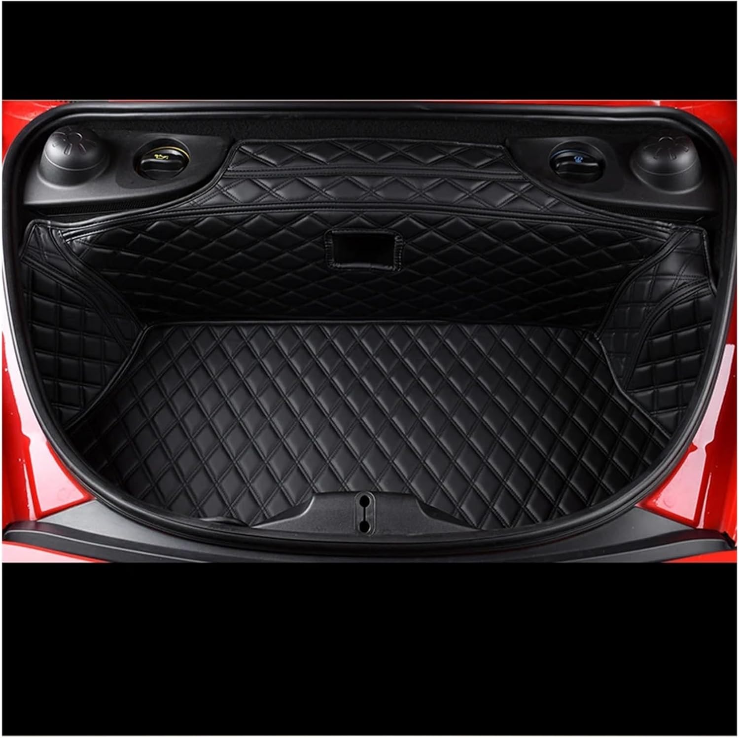 Compatible for Porsche 718 Boxster Cayman Accessories Car Front Rear Trunk Mat Anti-Dirty Protection Interior Liner Cover Pad(Black-01)