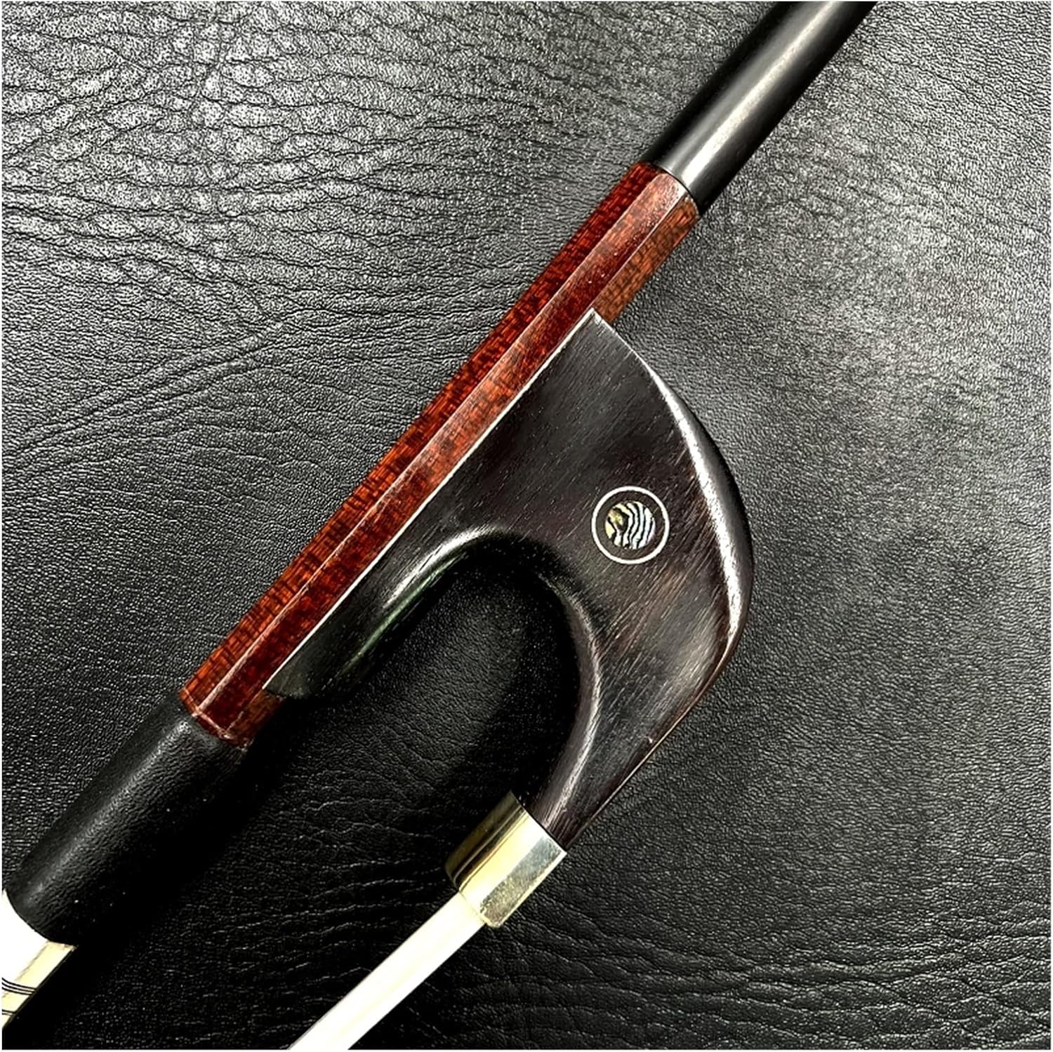 TSTS Germany Style Pernambuco Carbon Fiber 3/4 Upright Double Bass Bow Copper Mounted White Horsehair Horsetail Professional Violin Bow