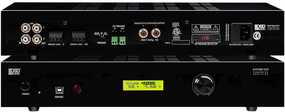 OSD Audio 800W Mono-Channel Class D Subwoofer Amplifier – Onboard DSP, 4-8 Ohm – SMP500