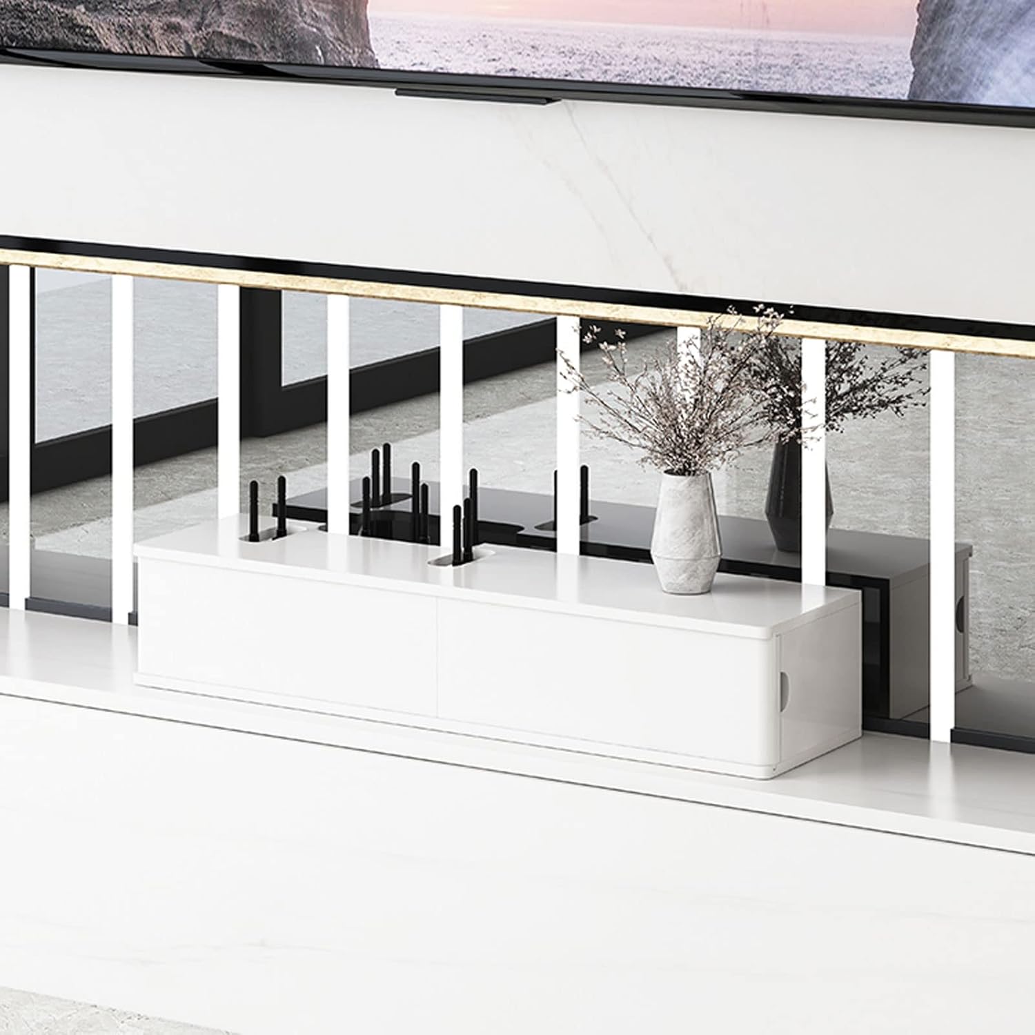 Wall Shelf Floating Shelf Wall mounted TV Cabinet Set-top box Router Shelf TV Stand TV Media Console TV Bracket TV Wall Unit Decor Gaming Shelf Home Entertainment Center Wall Mount Corner Shelves