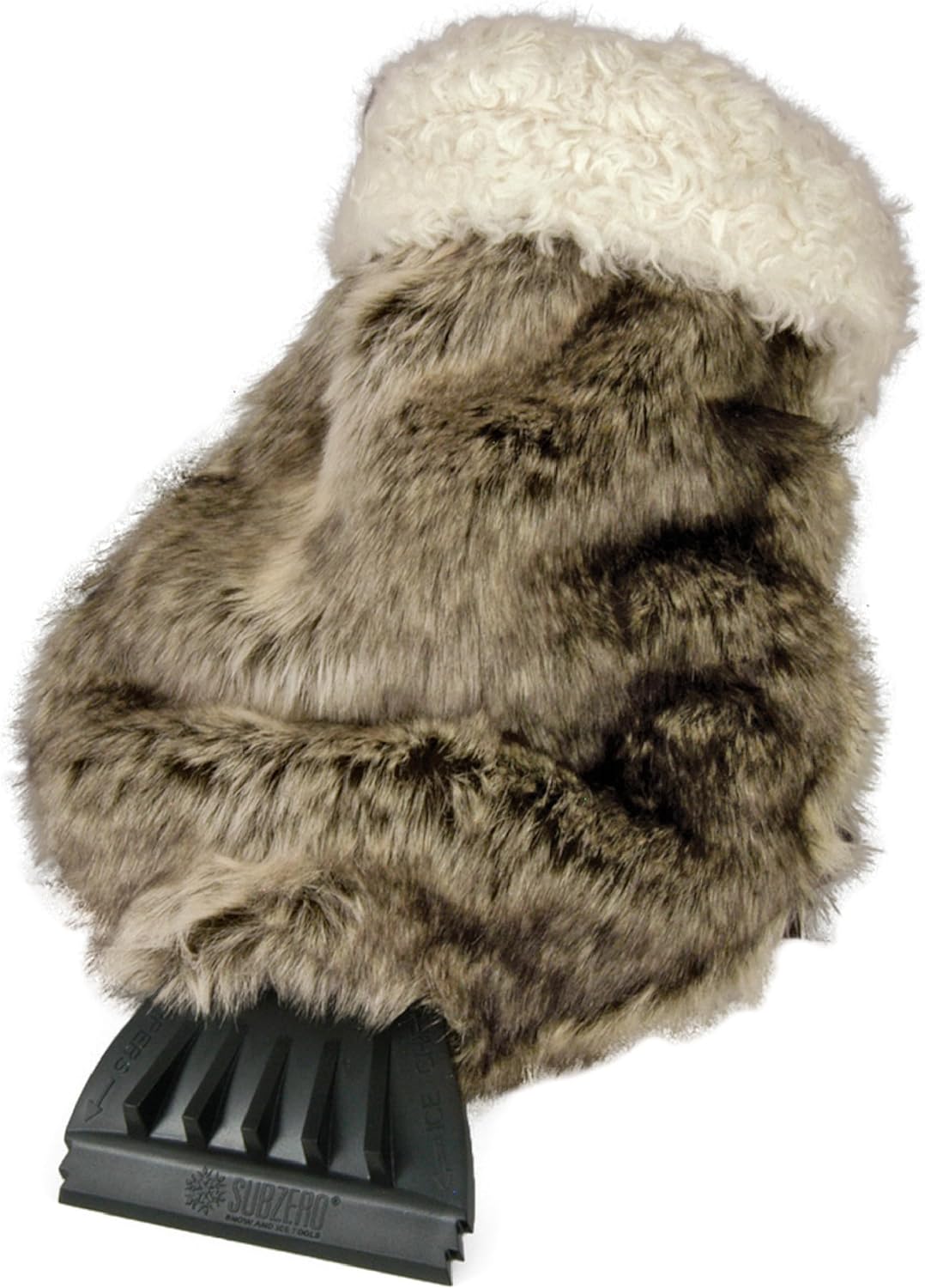 Subzero 13929 Faux Fur Ice Scraper Mitt for Car, SUV, Trucks