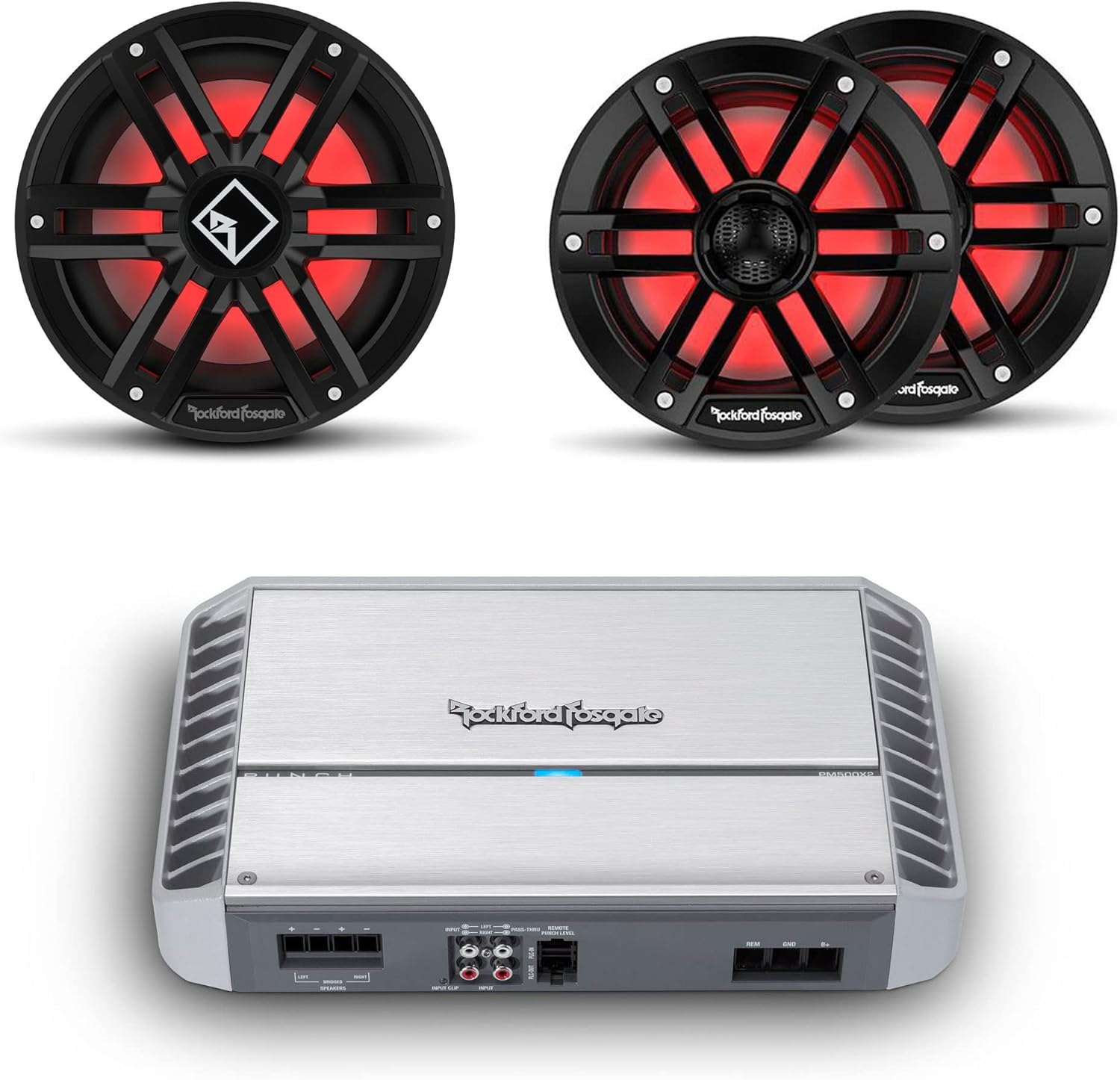 Rockford Fosgate - Two Pairs of M1-65B Black Marine 6.5