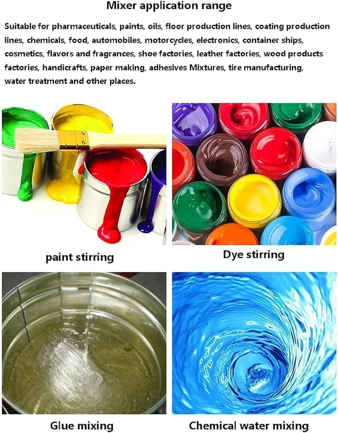 Handheld Mixer Drum Mixer, Pneumatic Paint Mixer Stirrer, Paint Stirring Machine Agitator Paint Mix Tool, for Ink dye Mixing Machine