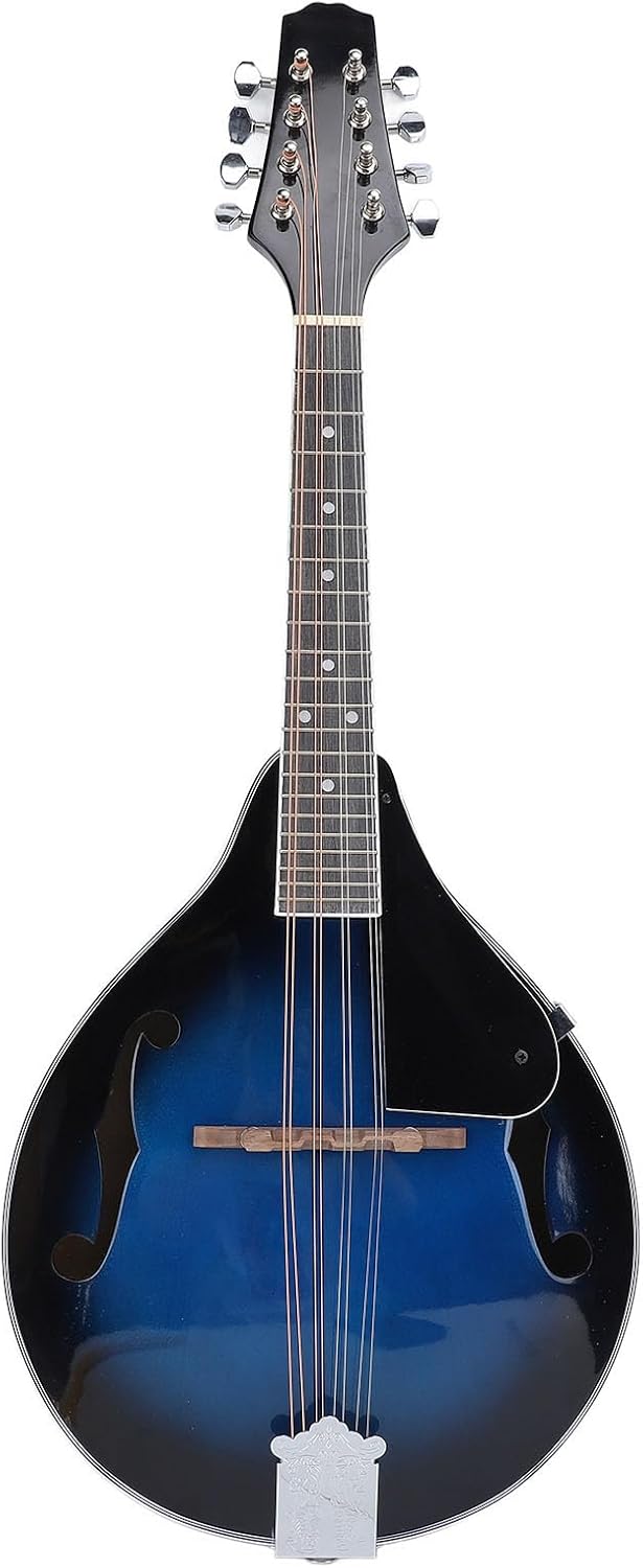 A Style Mandolin, 8 String Acoustic Mandolin Instrument with Tuner, Rosewood Mandolin Musical Instrument for Professionals, Beginners, Adults, Teens, Youth, Kids, Band Performance