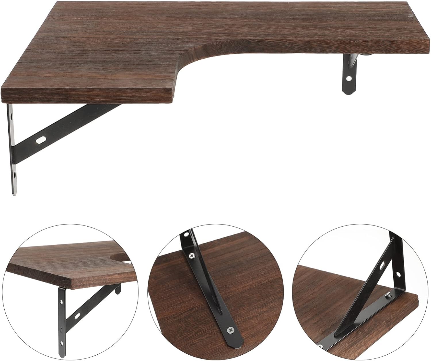 Angoily Wooden Corner Storage Rack for Bathroom and Kitchen Multi-Purpose Organizer Wall-Mounted Design Elegant and Space-Saving for Home Decor and Storage Needs