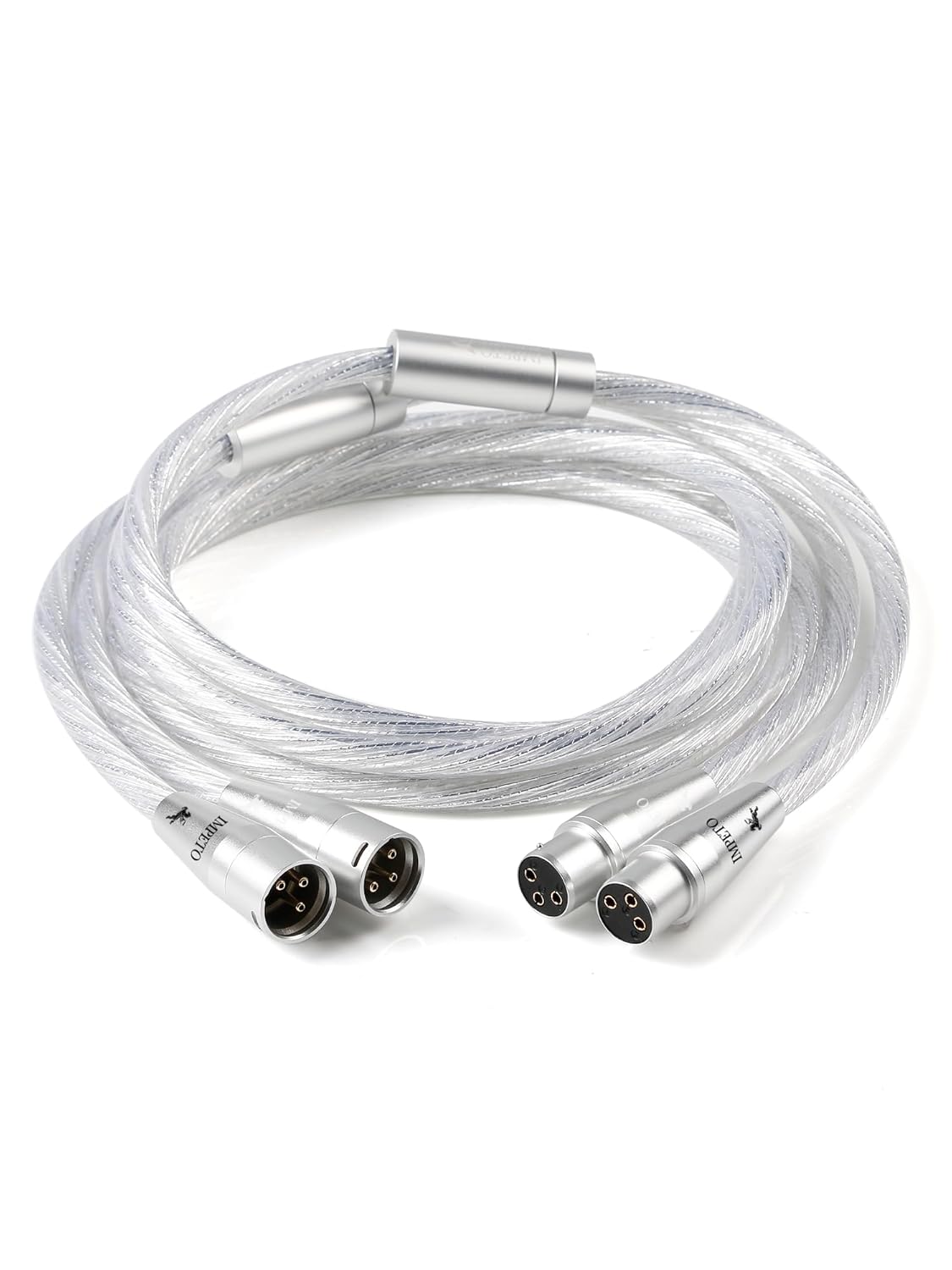 Balanced XLR Cable 3-Pin Premium Mic Cable with Ultra High Purity Silver-Plated Copper Conductors, Dual Shielding for Studio Recording, Live Sound, PA System (6.56FT/2M)