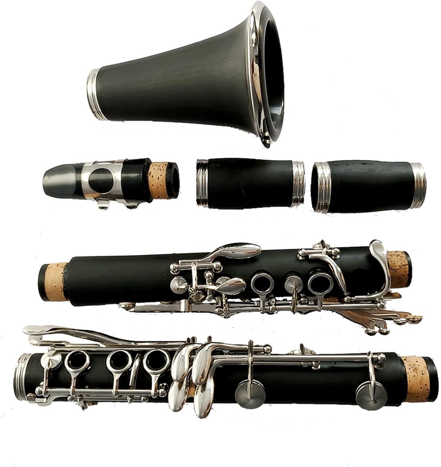 TSTS Professional 17 Key Bb Hard Rubber Clarinet Musical Instrument Woodwind Instruments Students Used Clarinet for Beginner