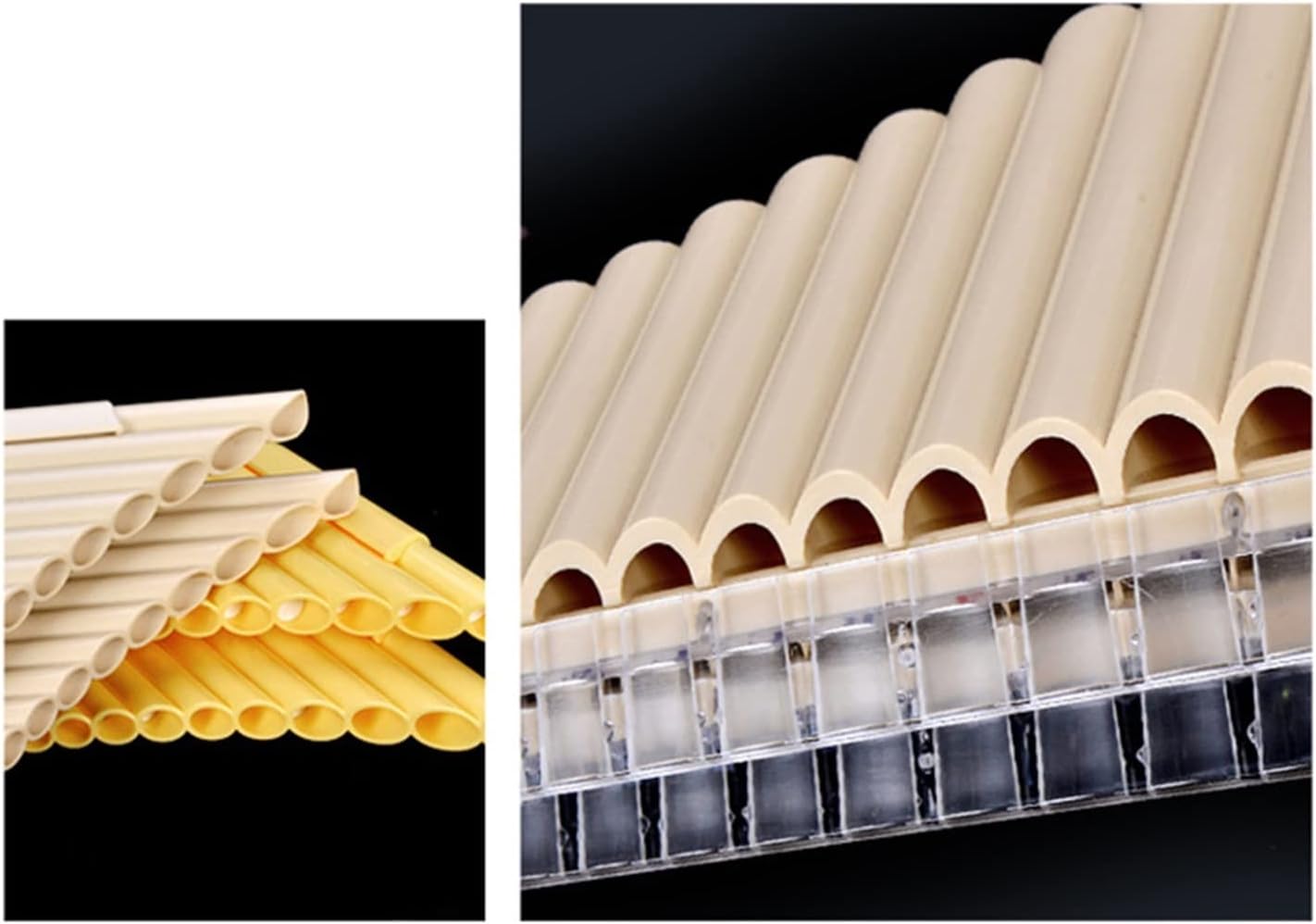 Double Row 36 Pipes Pan Flute Pan Pipe C Key ABS Plastic Traditional Woodwind Musical Instrument (Color : 3)