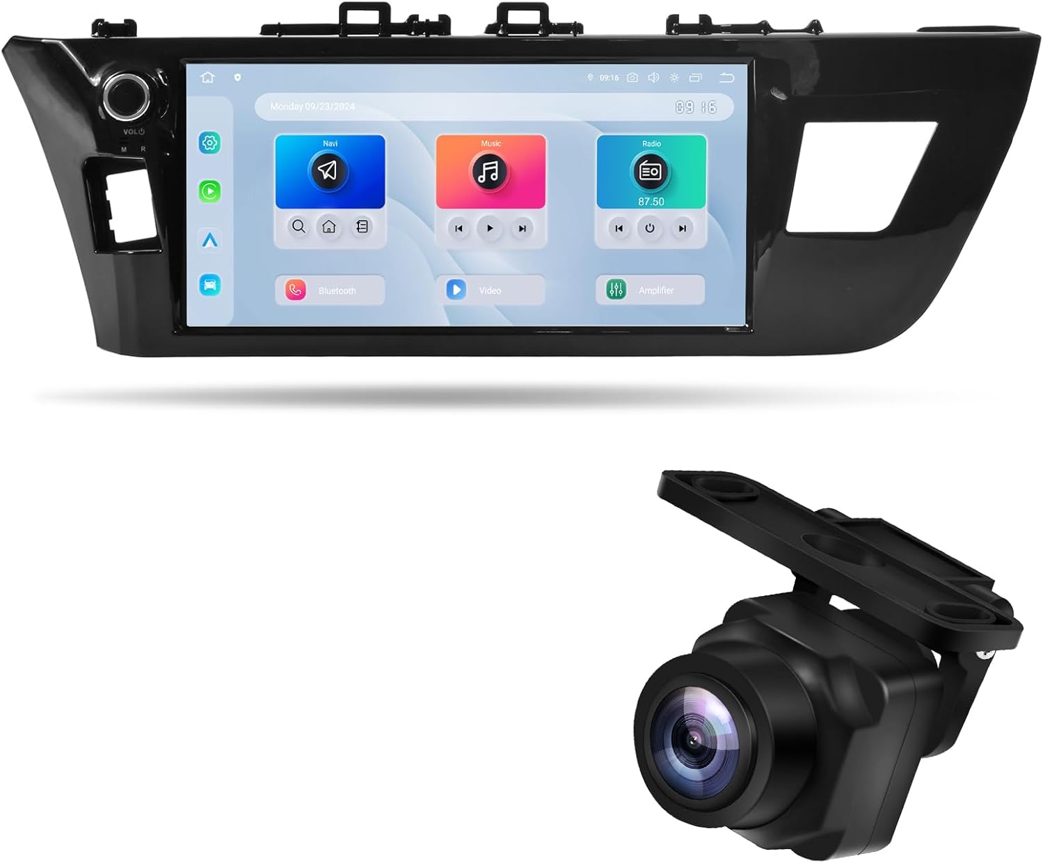 Dasaita Head Unit with 1080P Backup Camera for Toyota Corolla 2014 2015 2016, Support Wireless Carplay Android Auto, 5G WiFi, 4G LTE, 10.33