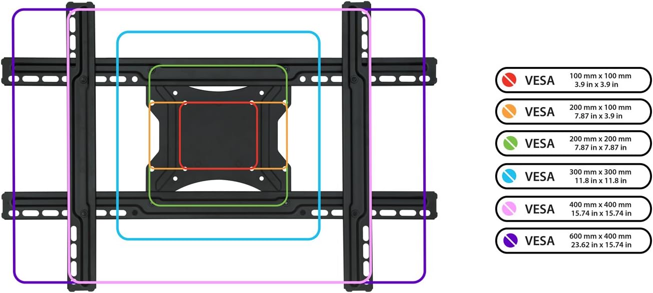 Mount-It! Full Motion Articulating TV Wall Mount Bracket for 32-70” Plasma, LED, LCD Flat Screens up to 100 Pounds and 600x400 VESA, Tilt, Swivel, Extend, Compress