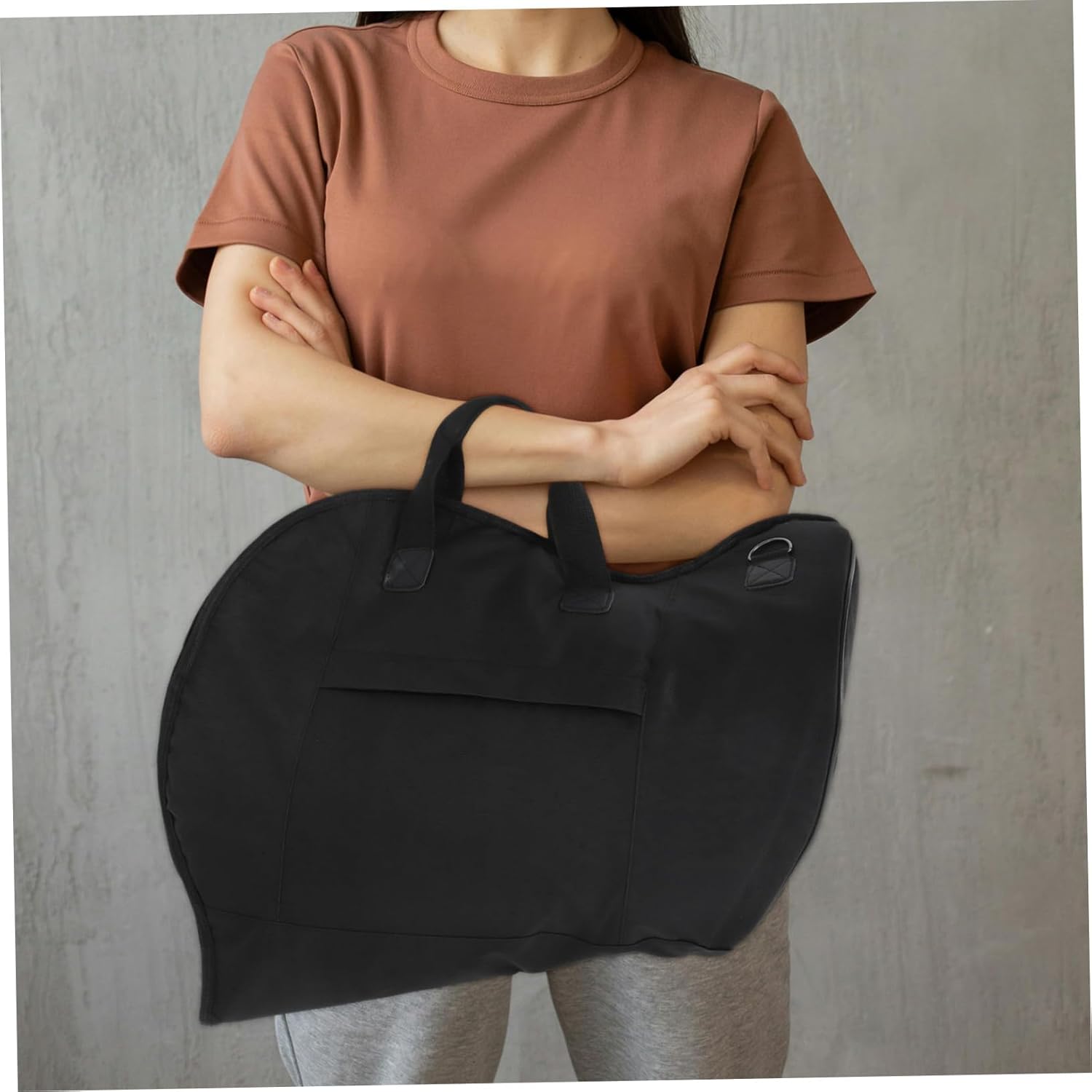 Milisten Portable French Horn Bag with Shoulder Strap Lightweight Musical Instrument Carry Bag Cotton Padded Protection Random Color Handle for Students