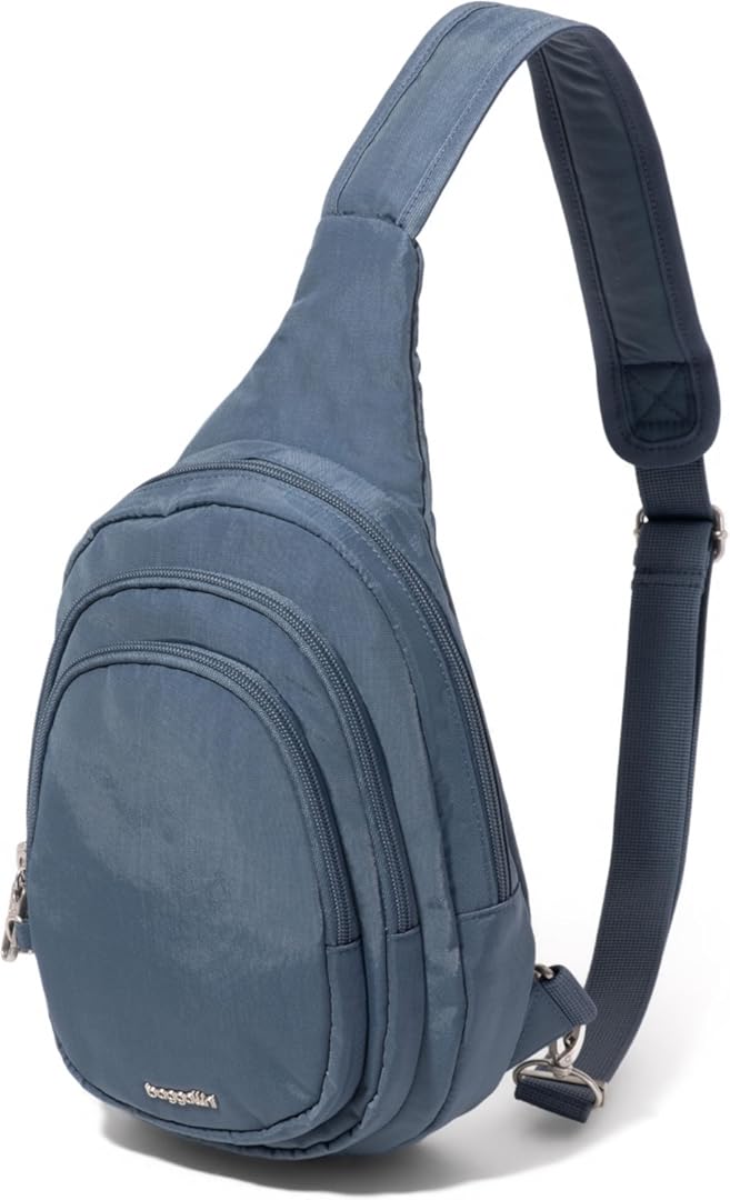 Baggallini Securtex® Anti-Theft Triple Zip Sling 8.6