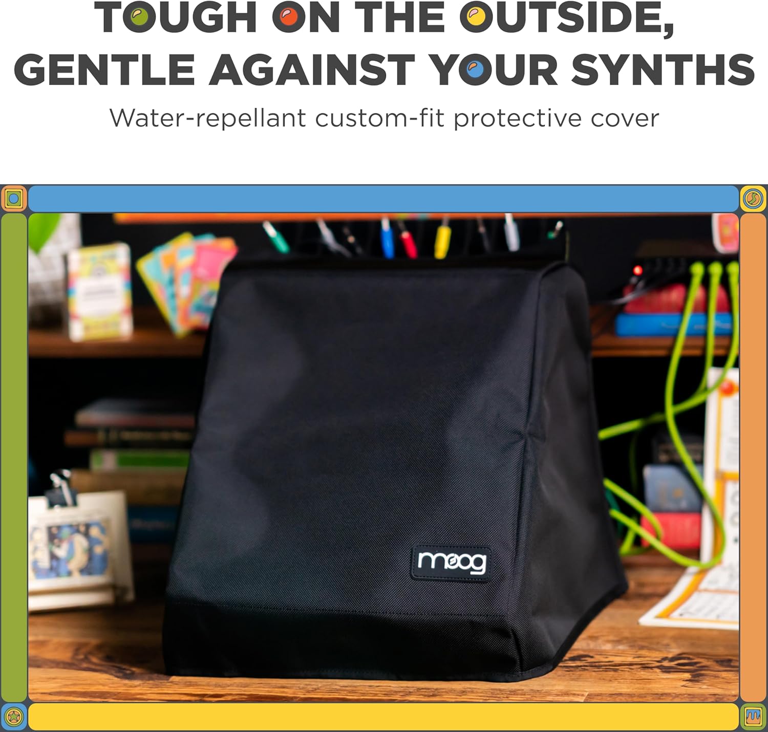 MOOG Sound Studio Accessory Kit With Three-Tier Rack, Analog Summing Mixer, Dust Cover, Patch and Audio Cables, Patch Cable Organizer, Power Supply