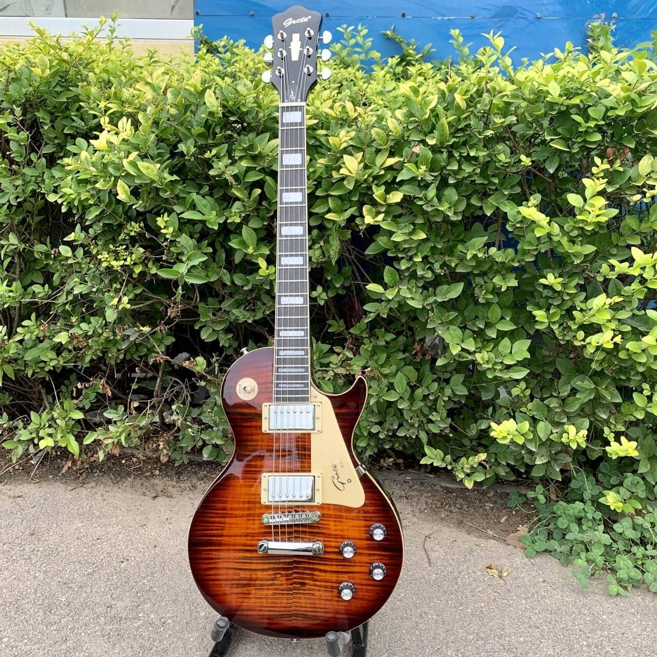 40'' Electric Guitar, LP Style Electric Guitar, Mahogany Neck, Rosewood Fretboard for Beginner, Intermediate & Pro Players Solid Body Guitar (Vintage Sunburst)
