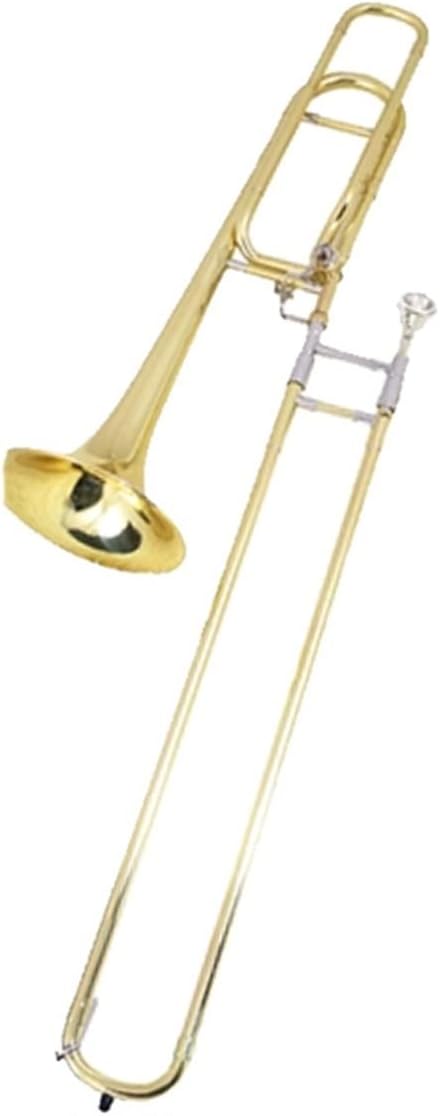 TSTS B Flat and F Tenor Trombone Musical Instrument Suitable for Brass Band Beginner Trombone