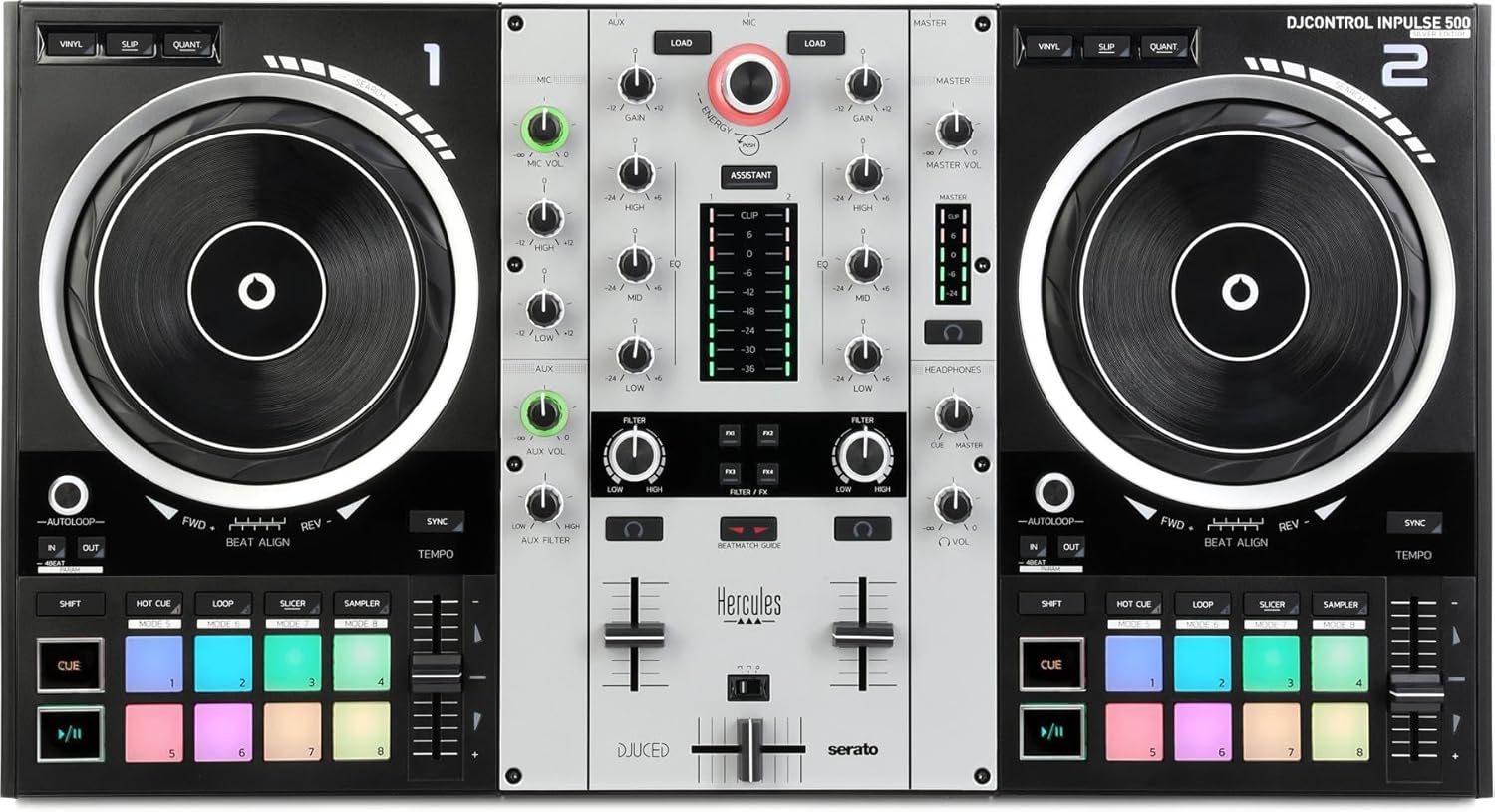 Hercules DJ Control Inpulse 500, Limited Edition Silver