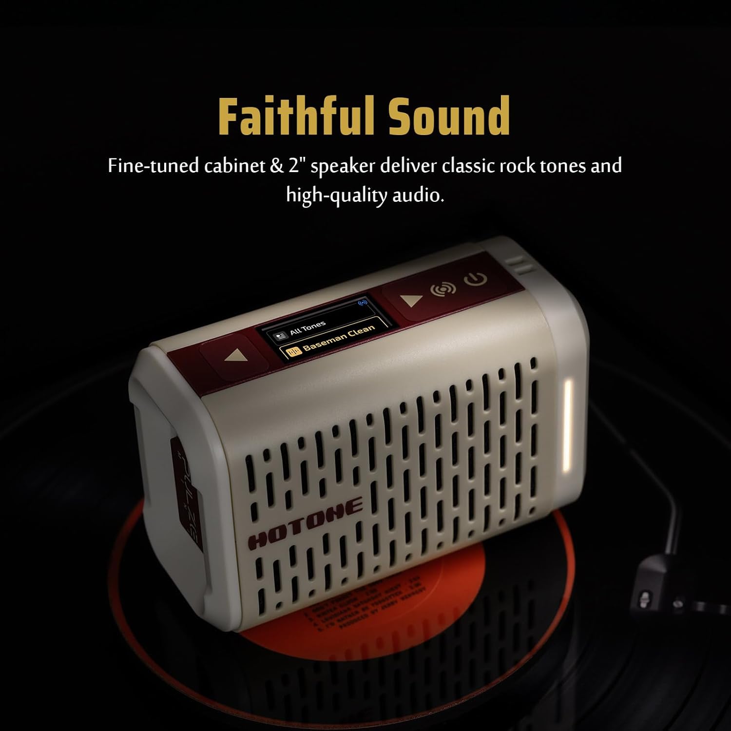 Hotone Multifunctional Modern Mini Modeling Amplifier BT Guitar Bass IR Cabinets with Multi FX Mobile APP(Incl 5 PCS Custom Guitar Picks by VOLKTONE)