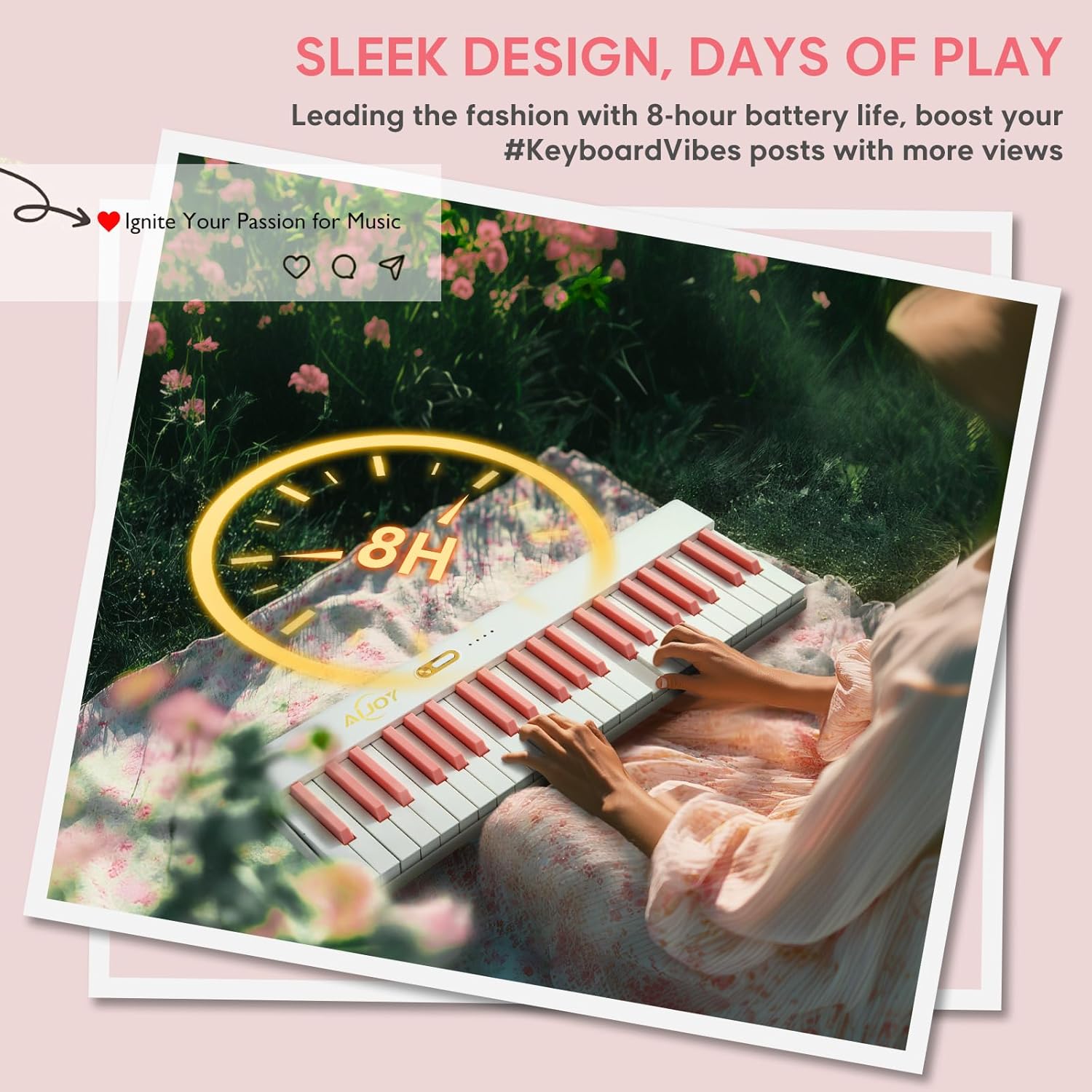 AiJoy 88 Key Split Keyboard Piano with Velocity Sensitive Keys– Magnetic Detachable, Portable & Ultralight, Full-size Travel Piano, USB-MIDI, Carry Case, Birthday Gift for Beginner (ASP-10M)