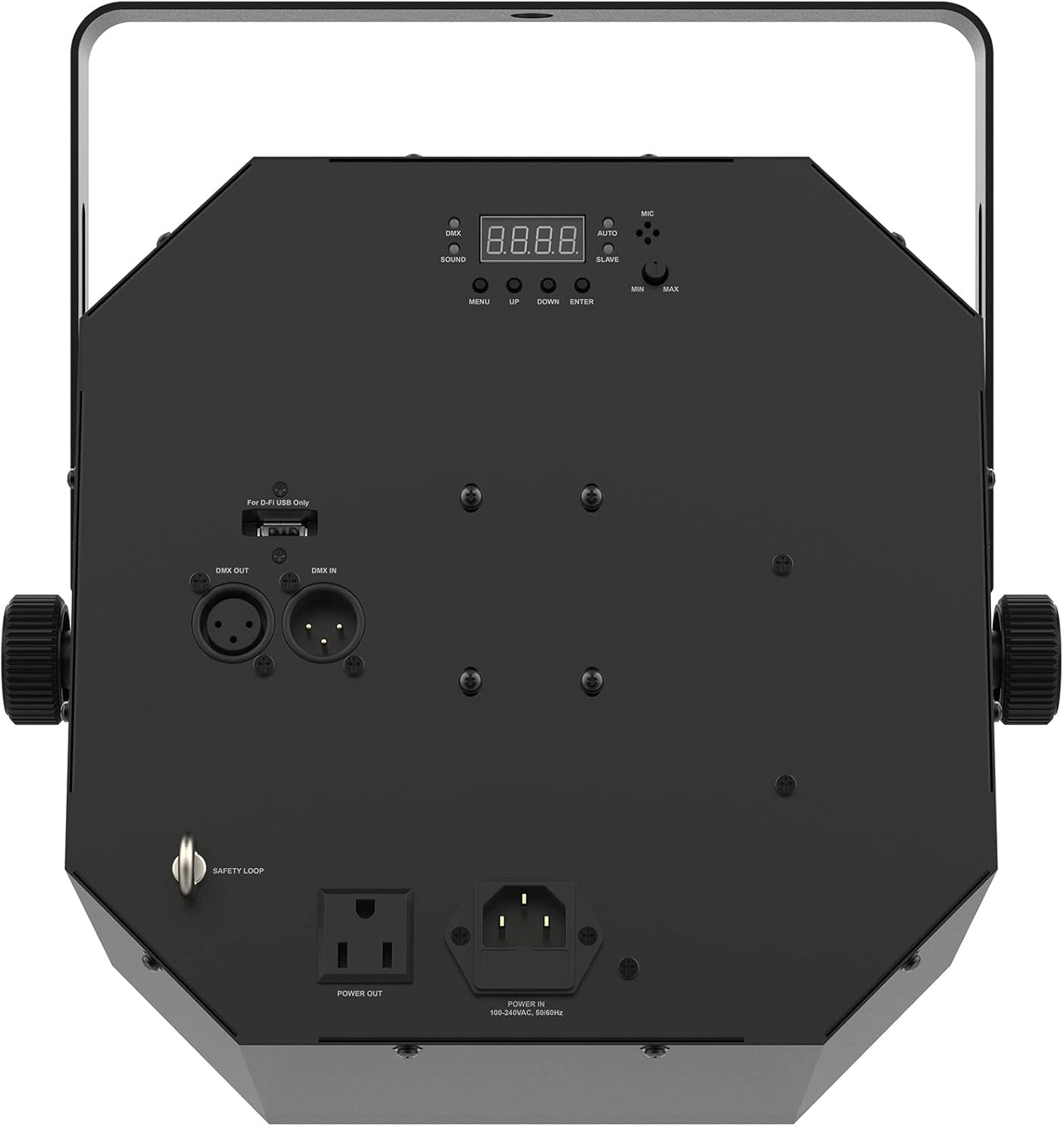 Audiosavings Bundle: Chauvet DJ Swarm Wash FX ILS RGBAW+UV DMX LED Rotating Derby/L-Beam/Strobe Light Bundle with Rockville RLB40 Padded Travel Bag for Chauvet or American DJ Effect Lights (2 Items)