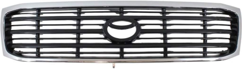 For Toyota Land Cruiser Grille Assembly 1998 99 00 01 2002 | Chrome Shell w/Painted Black Insert | Plastic | TO1200219 | 5311160340
