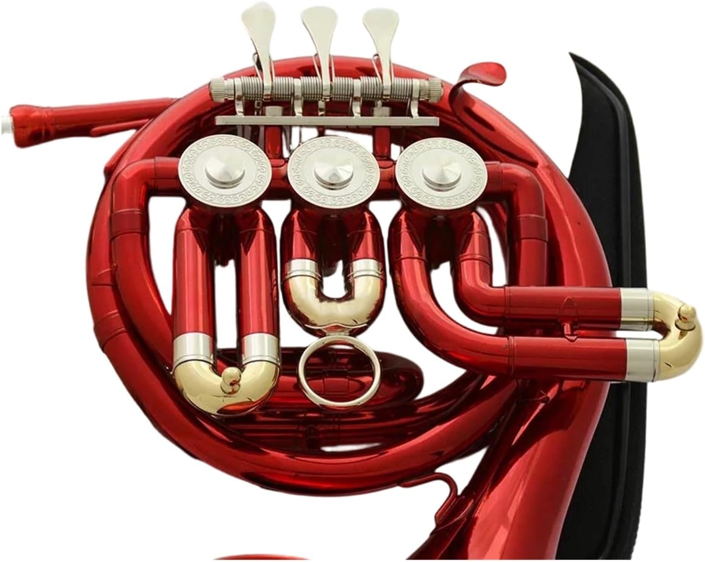 4 Key French Horn Red Lacquer Bb Mini French Horn With Box Mouthpiece