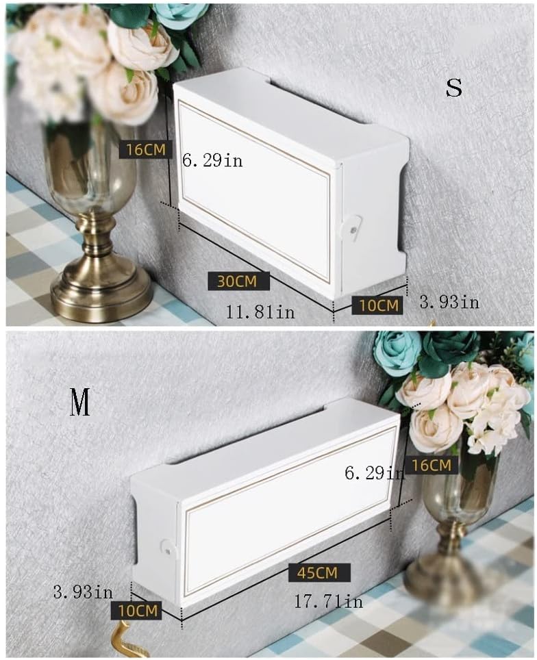 Router Storage Box, Wireless WiFi Router Shelf, Network Set-top Box Storage Box, Wall Mount Shelves (Color : A, Size : S)