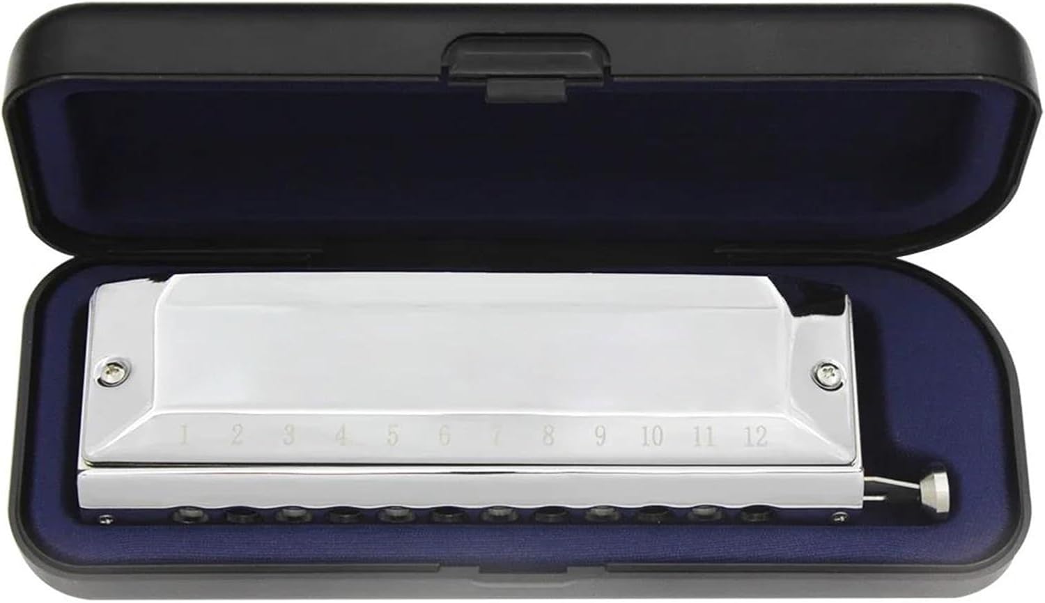 12hole 48 Note Chromatic Harmonica Silver Metal Alloy Professional Woodwind Instrument