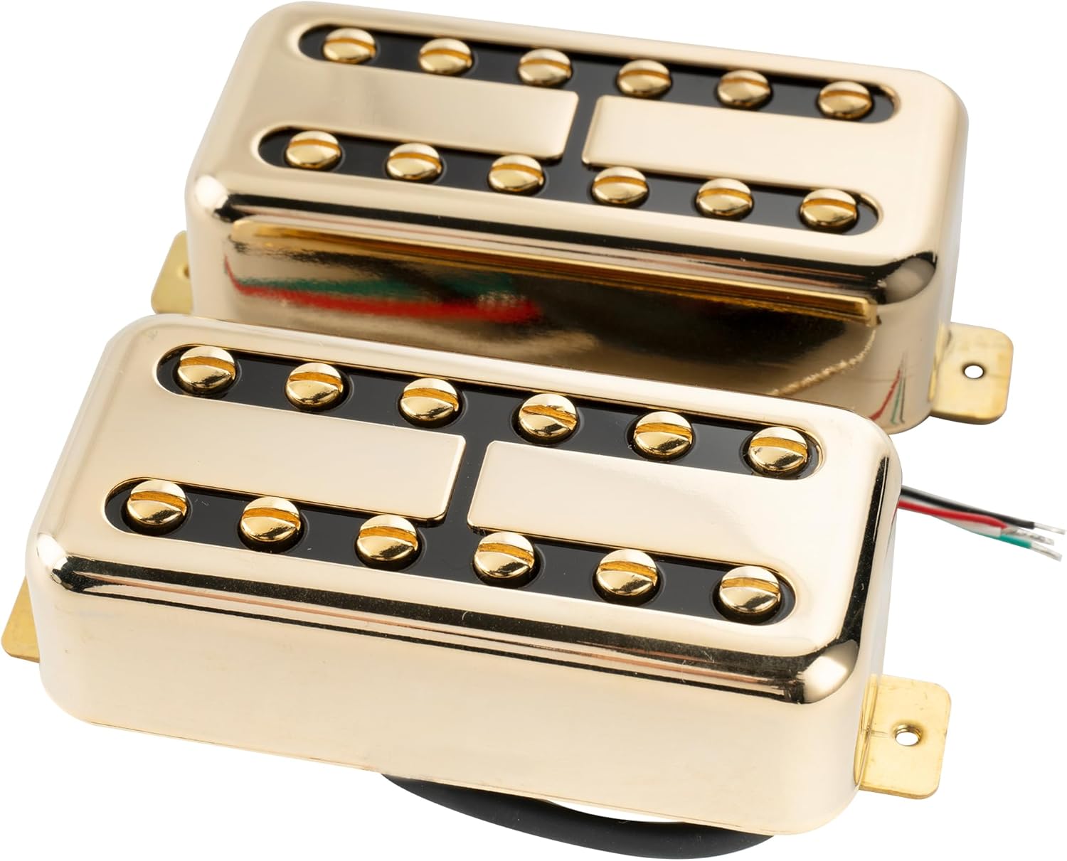 Artec TVFT-A Filtertron Style Alnico 5 Magnet Humbucker Electric Guitar Neck Bridge Pickups Set, Gold