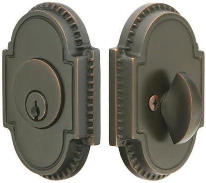 Emtek 8459US10B Knoxville Style Designer Brass Single Cylinder Deadbolt