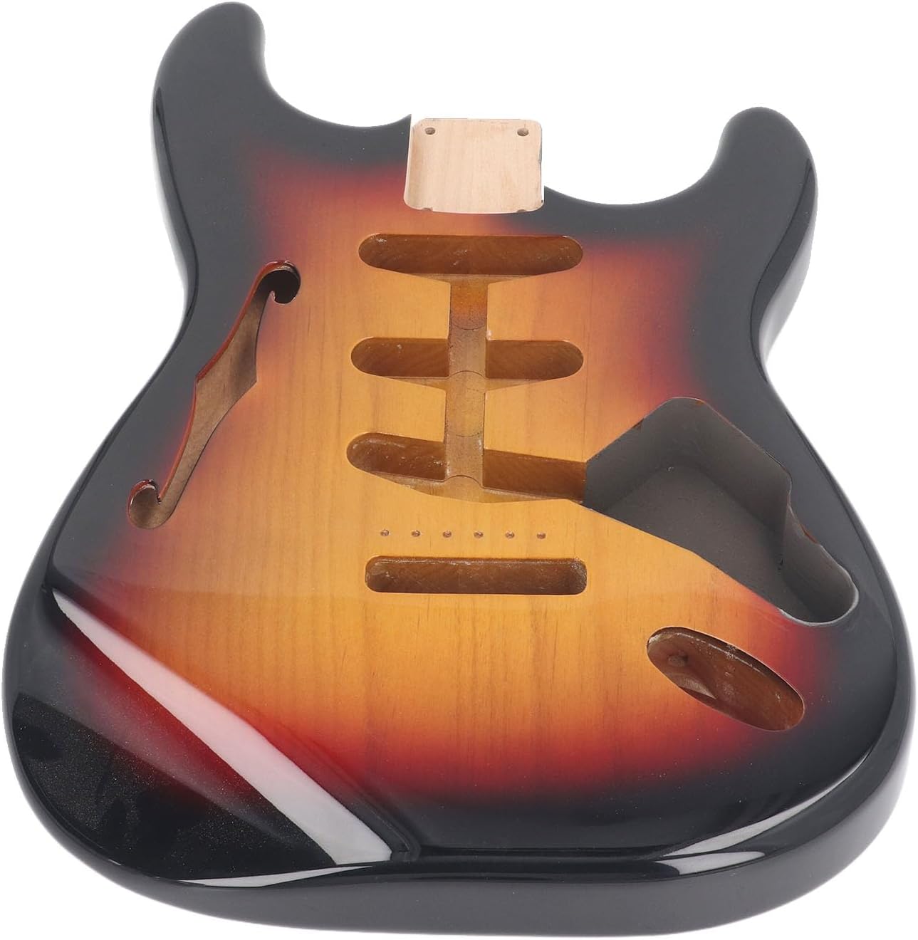 Electric Guitar Body, With SSS Wiring Way Design, Wooden Electric Guitar Body with High Gloss Finish for ST (GSB13ST Color Block