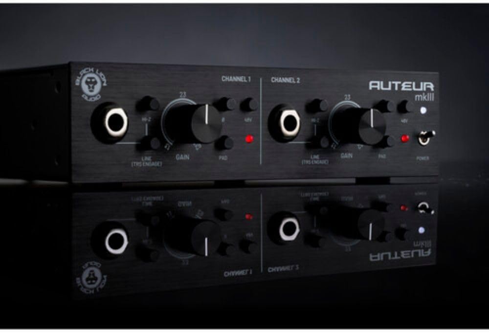 Black Lion Audio Auteur mkIII 2-Channel Mic Preamp and DI Bundle with 2x XLR- XLR Cable