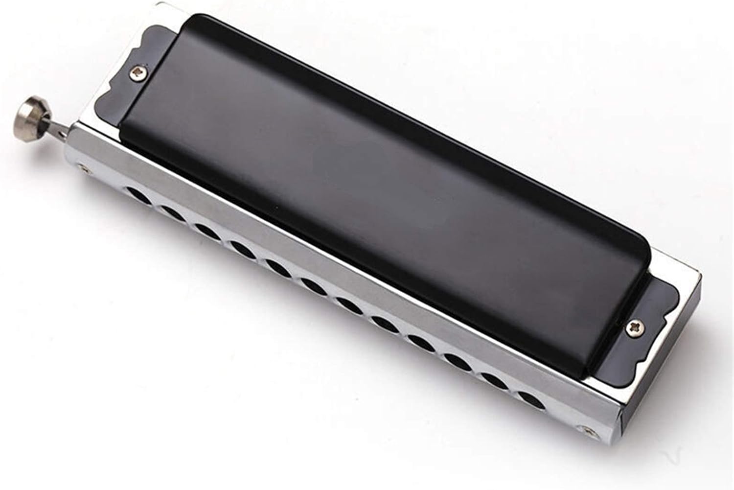 Folk Instruments Chromatic Harmonica 12 Hole 48 Tone Mouth Organ Instrumentos Chromatic Harmonica Key C Musical Instruments Reeds (Color : Black)