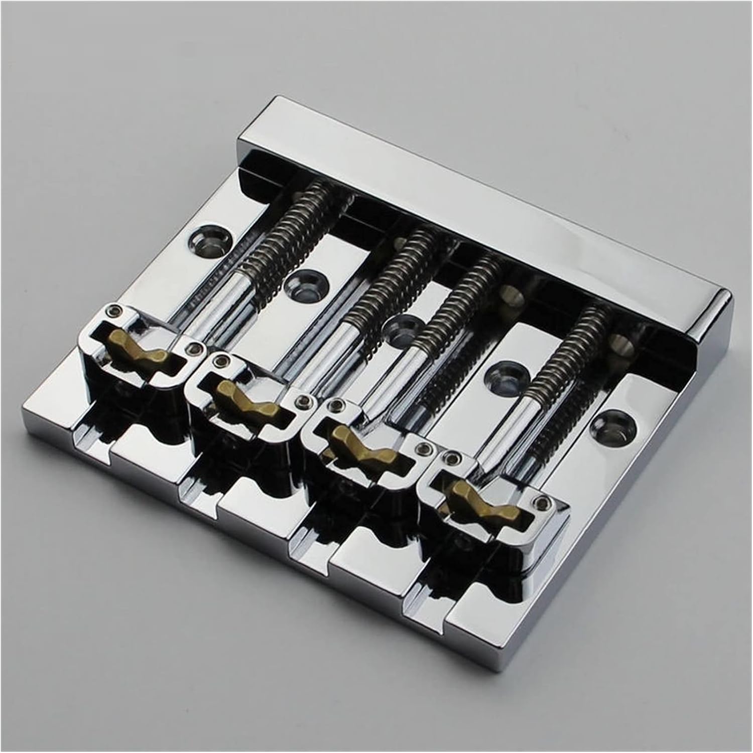 Electric Guitar Bridge Saddle New Bass Bridge 4 String Modification Badass Bass-Chrome Guitar Tailpiece