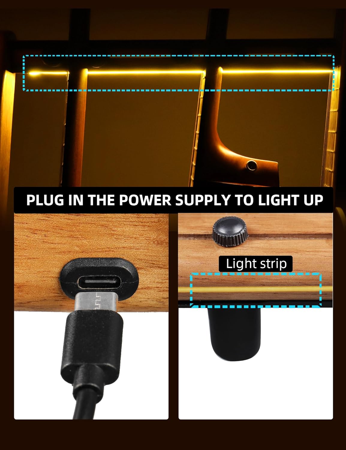 Mr.Power Universal Multi Purpose Guitar Stand Rack with Light, Adjustable Guitar Holder with Soft-Padded Protect for Eectric Guitar Bass, Acoustic Folk Classical Guitar, Banjo, Mandolin, Guitar Case (3 Holder)