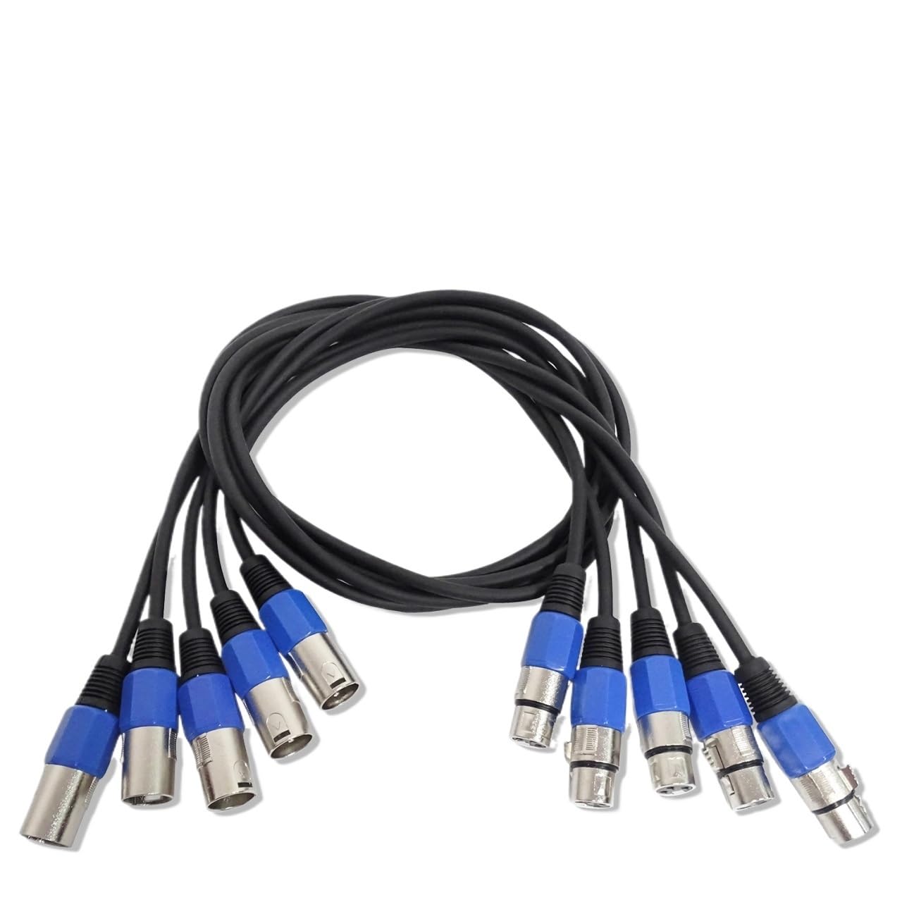 5pcs/Lots DMX Cable XLR 1.2 Meter 1.5M 3pin Signal Line Connection Shielded XLR Male to Female(4M,White Metal Head)