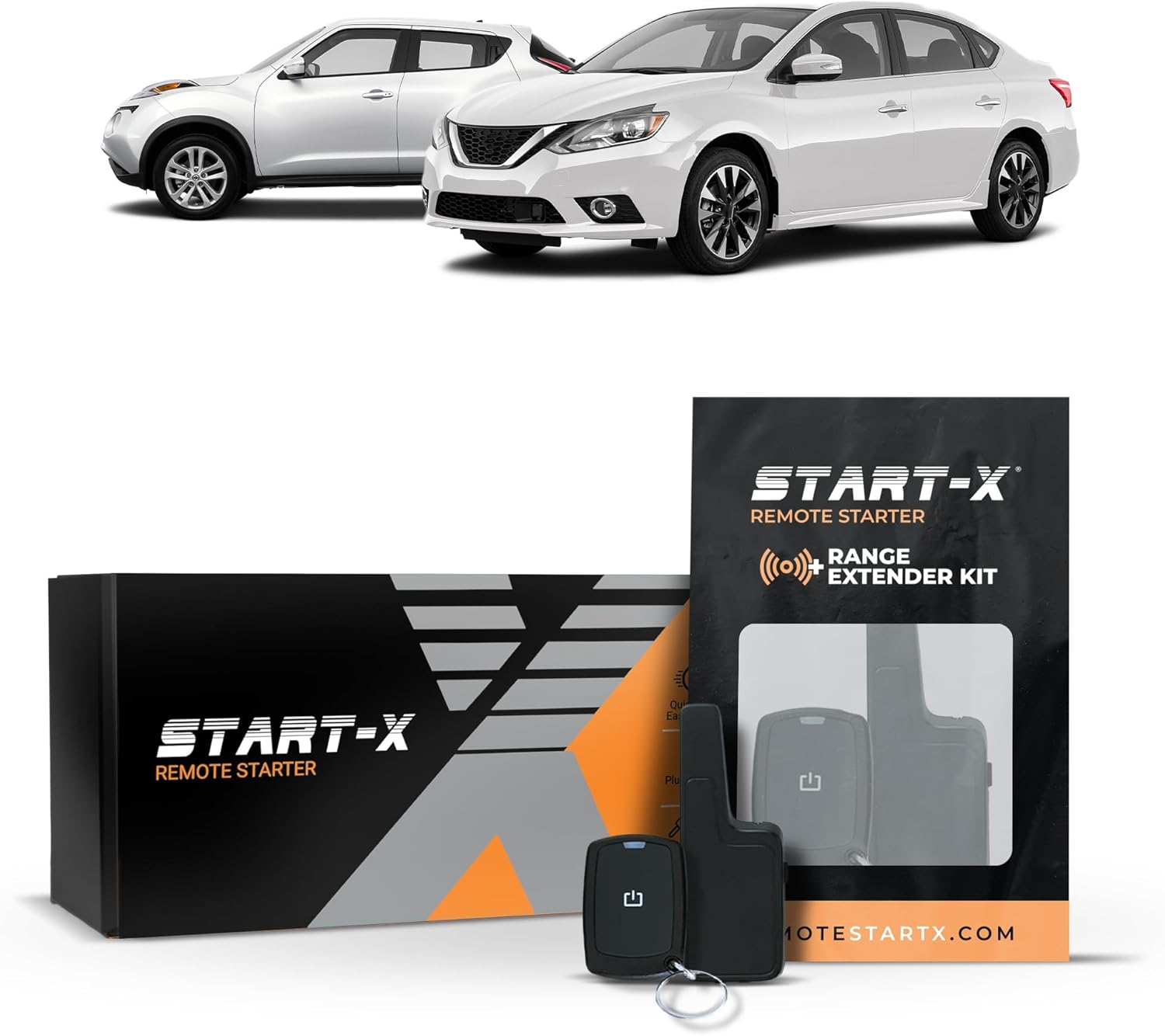 Start-X Remote Starter Kit + 2000ft 1 Way Range Extender for Nissan Sentra (2013-2019), Versa (2014-2019), Cube (2011-2014), and Juke (2011-2017) Vehicles with Push-to-Start Ignition
