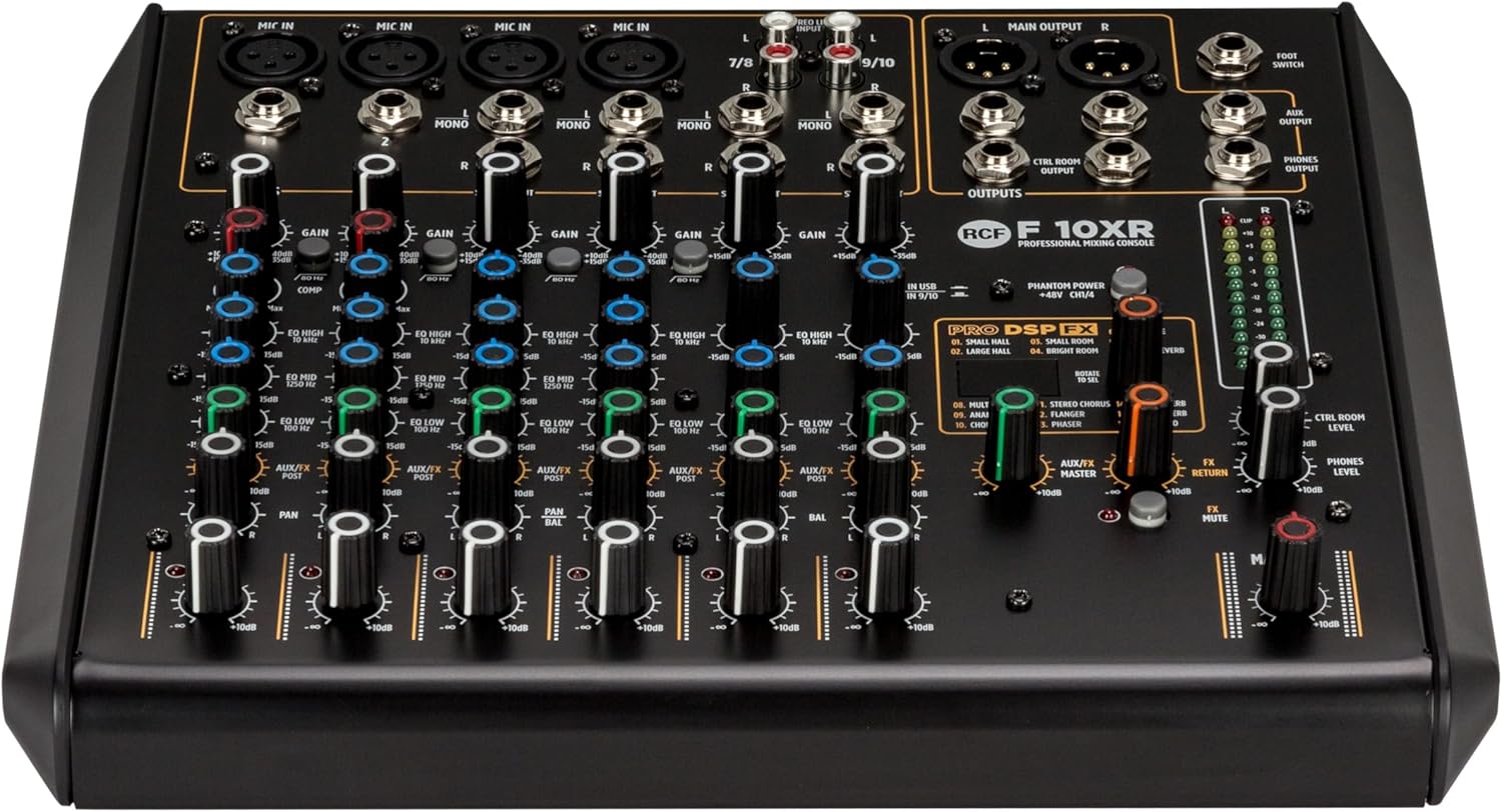Rcf F-10XR 10 Channel Mixer W/fx And Recording