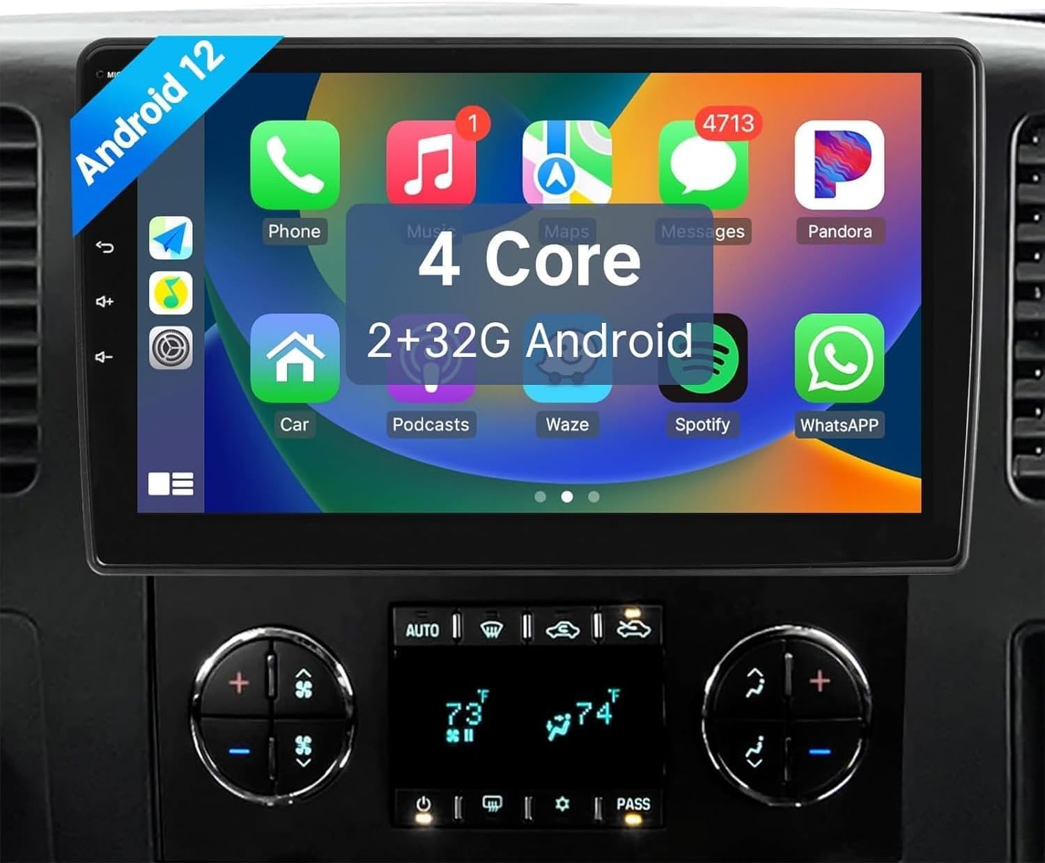 Leadfan Car Radio for Chevy Chevrolet Silverado Tahoe GMC Sierra Buick Yukon Stereo Upgrade with Wireless Carplay Android Auto 10.1'' IPS Touchscreen Bluetooth WiFi GPS Navigation SWC Backup Camera