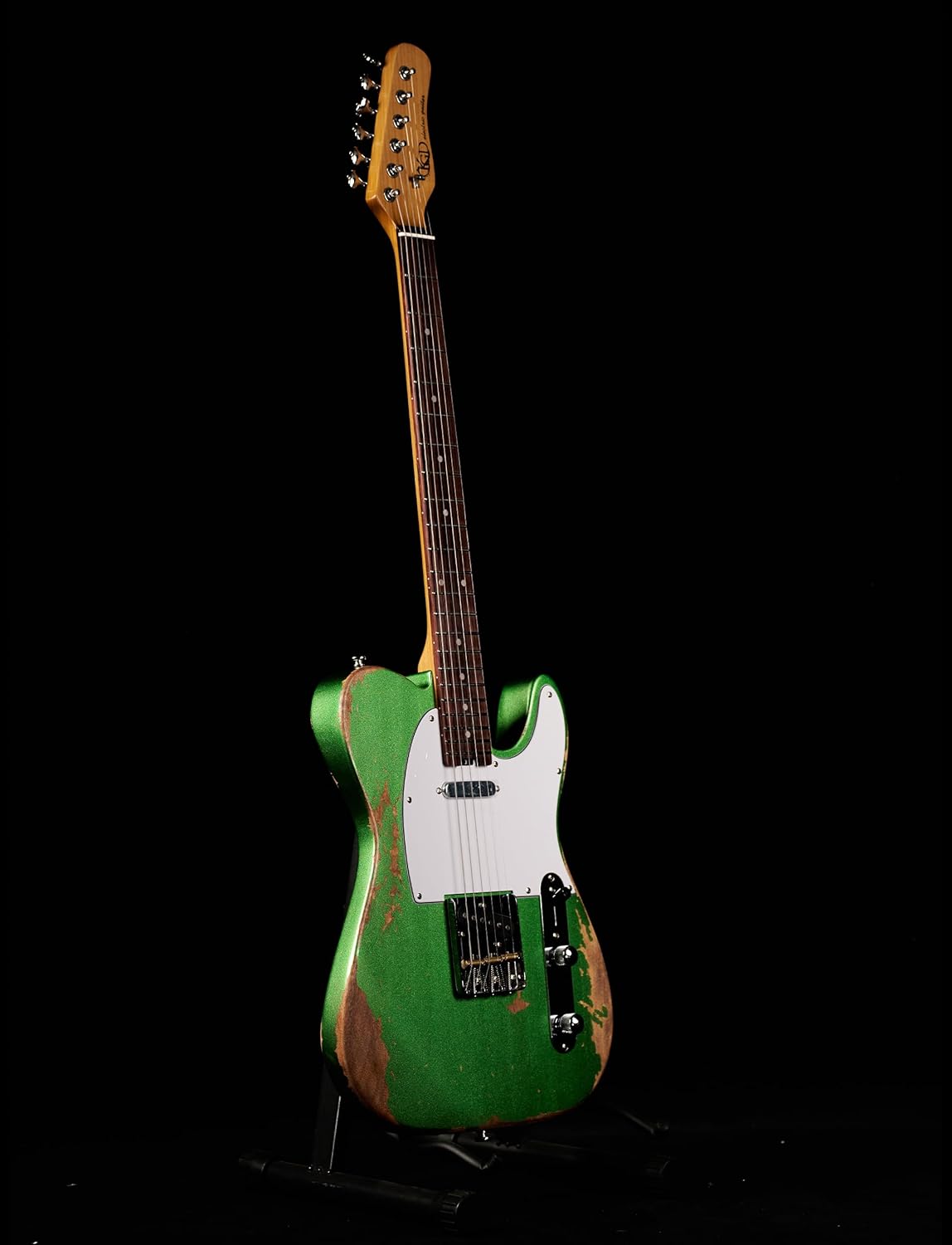 KGD Relic electric guitar mahogany body carbonized maple neck rosewood fretboard 6-string solidbody electric guitar S-S pickupsbrass barrel saddle bridge