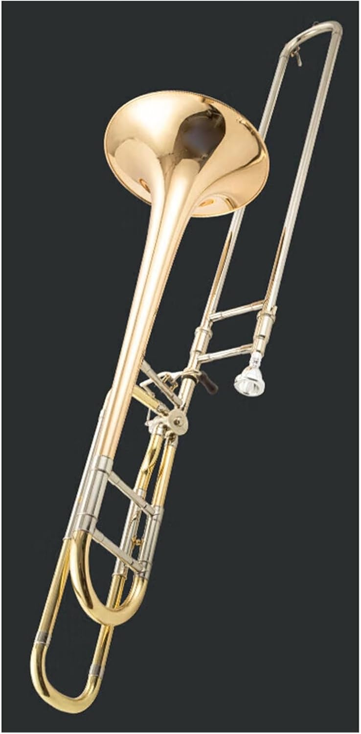 Tenor B flat trombone instrument gold tung material