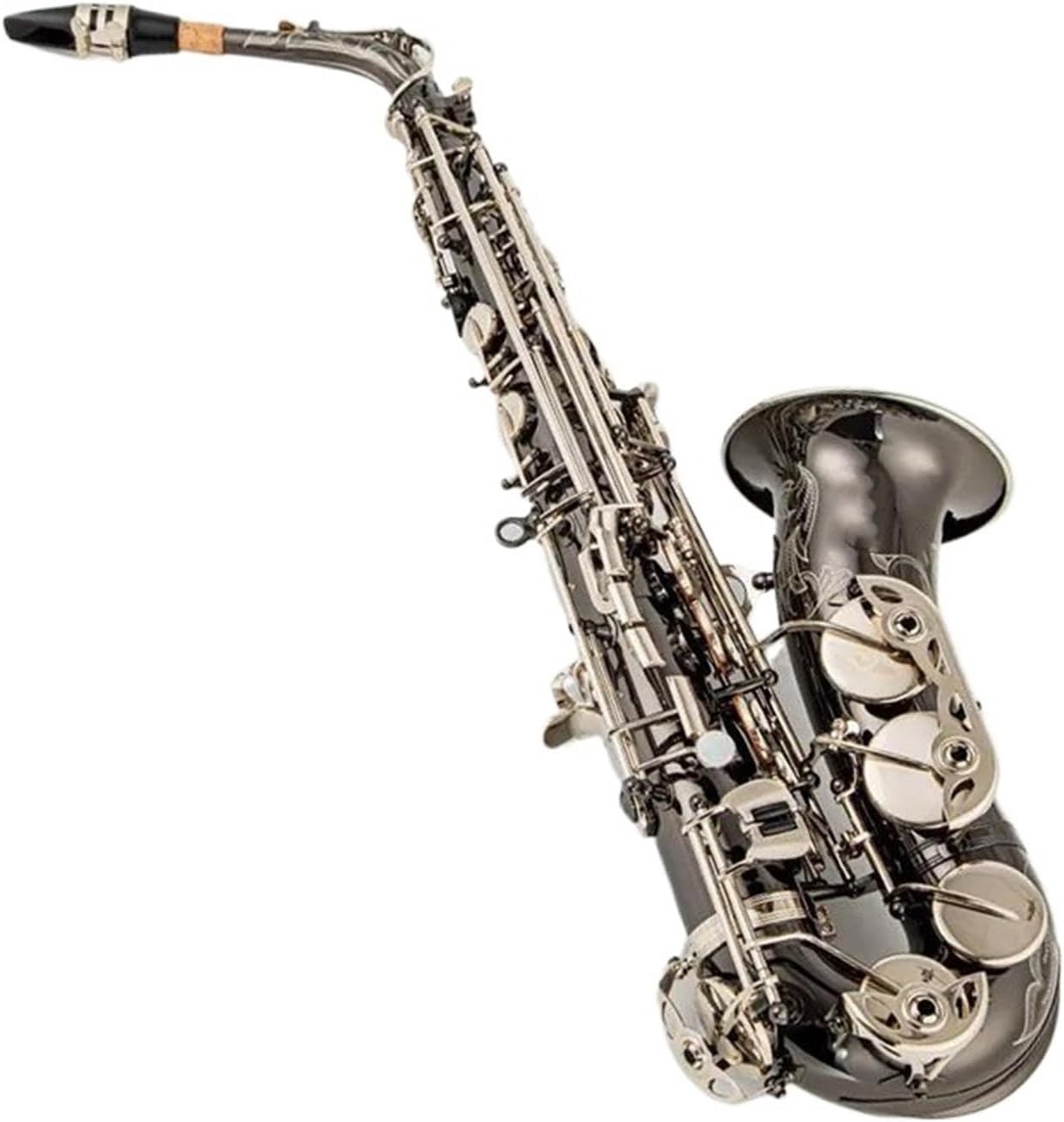 VBDEFRT Woodwind Instruments Saxophone Alto Black Nickel Silver Alloy Alto Sax Brass Musical Instrument With Case Mouthpiece