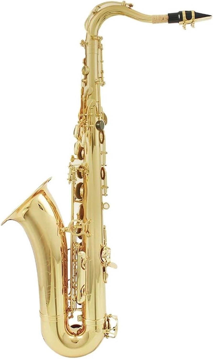 VBDEFRT Tenor Saxophone Sax Key Carve Pattern Woodwind Instrument Bb Brass Gold Lacquer Sax