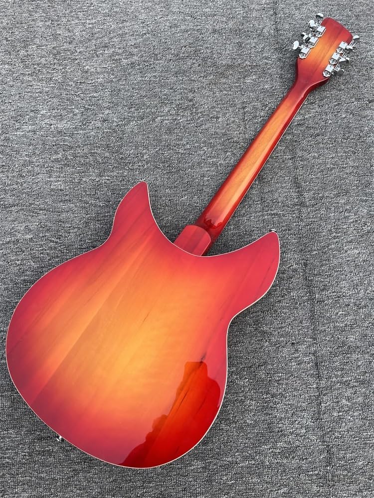 Custom 12 String Electric Guitar 360 Basswood Body Rosewood Fretboard 'R' Tailpiece Burst Color