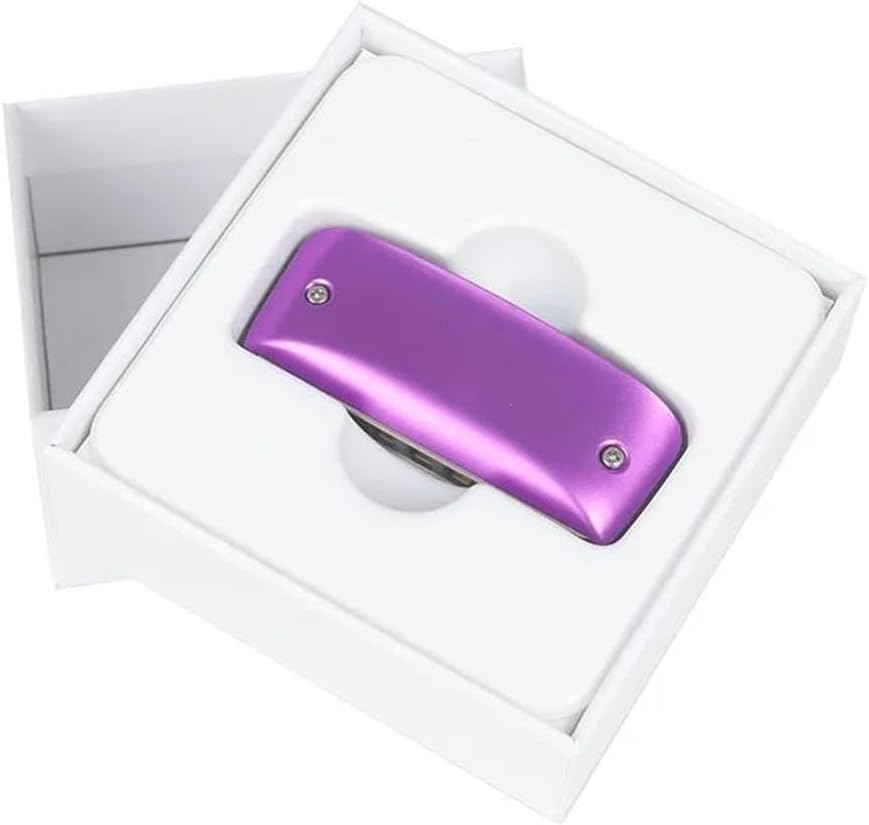 7 Hole Blues Harmonica Portable Woodwind Instrument For Beginner Music Lovers(Purple C Key)