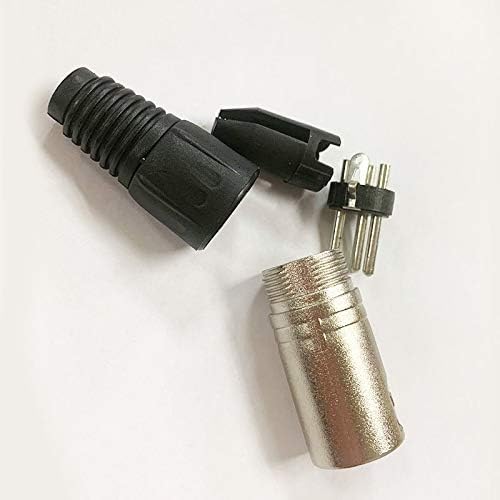 Davitu Electrical Equipments Supplies - 100PCS/lot 3 Pin XLR Male Plug Connector Microphone MIC Adapter XLR Cable Termininal Audio Wire Connector - (Color: 50 Male 50 Female)